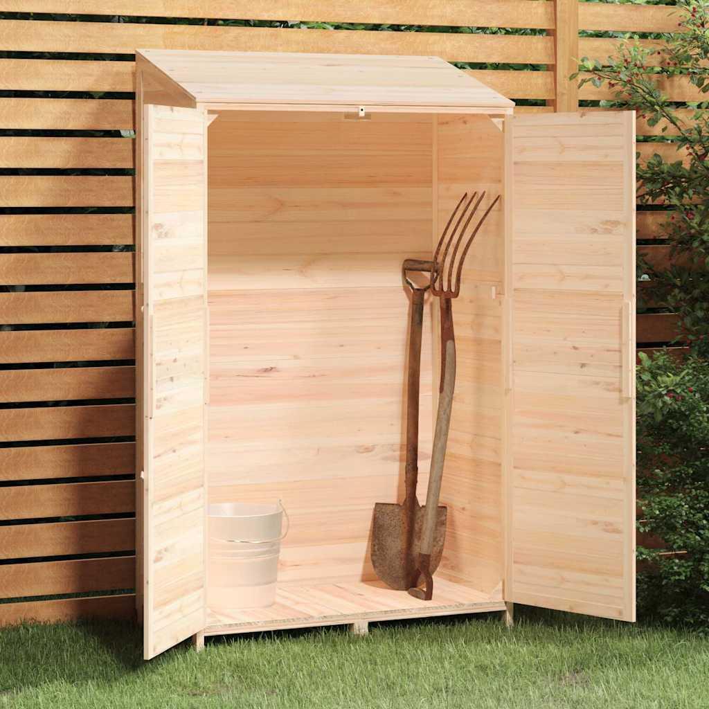 Cobertizo de jardín madera maciza abeto antracita 55x52x174,5cm