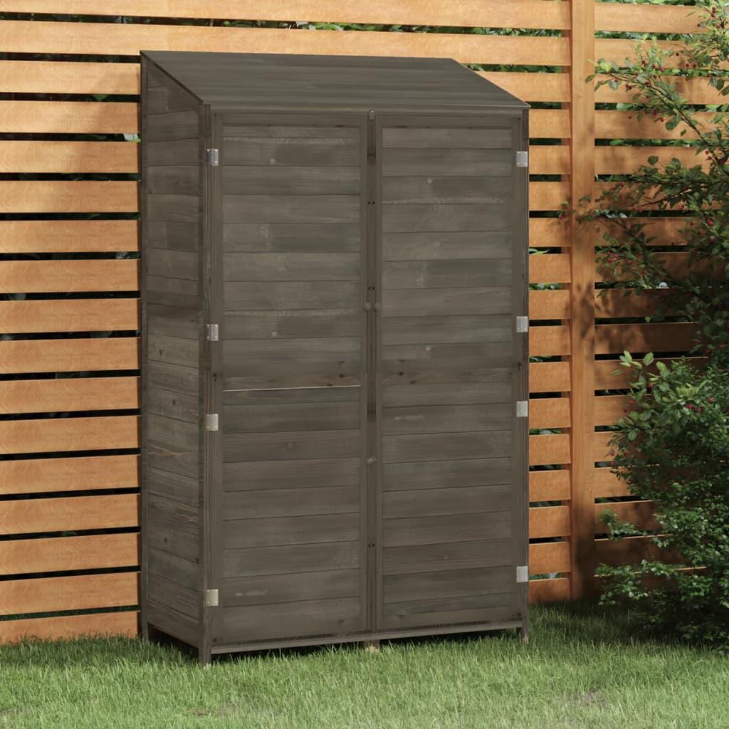 Cobertizo de jardín madera maciza abeto antracita 55x52x174,5cm