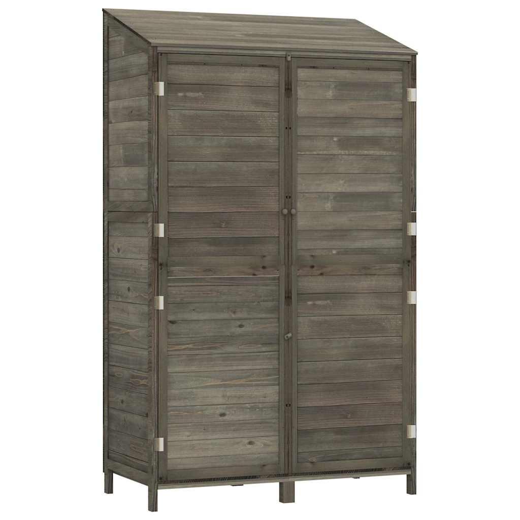Cobertizo de jardín madera maciza abeto antracita 55x52x174,5cm