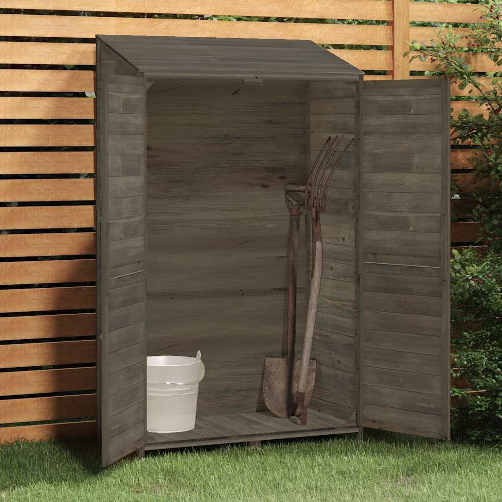 Cobertizo de jardín madera maciza abeto antracita 55x52x174,5cm