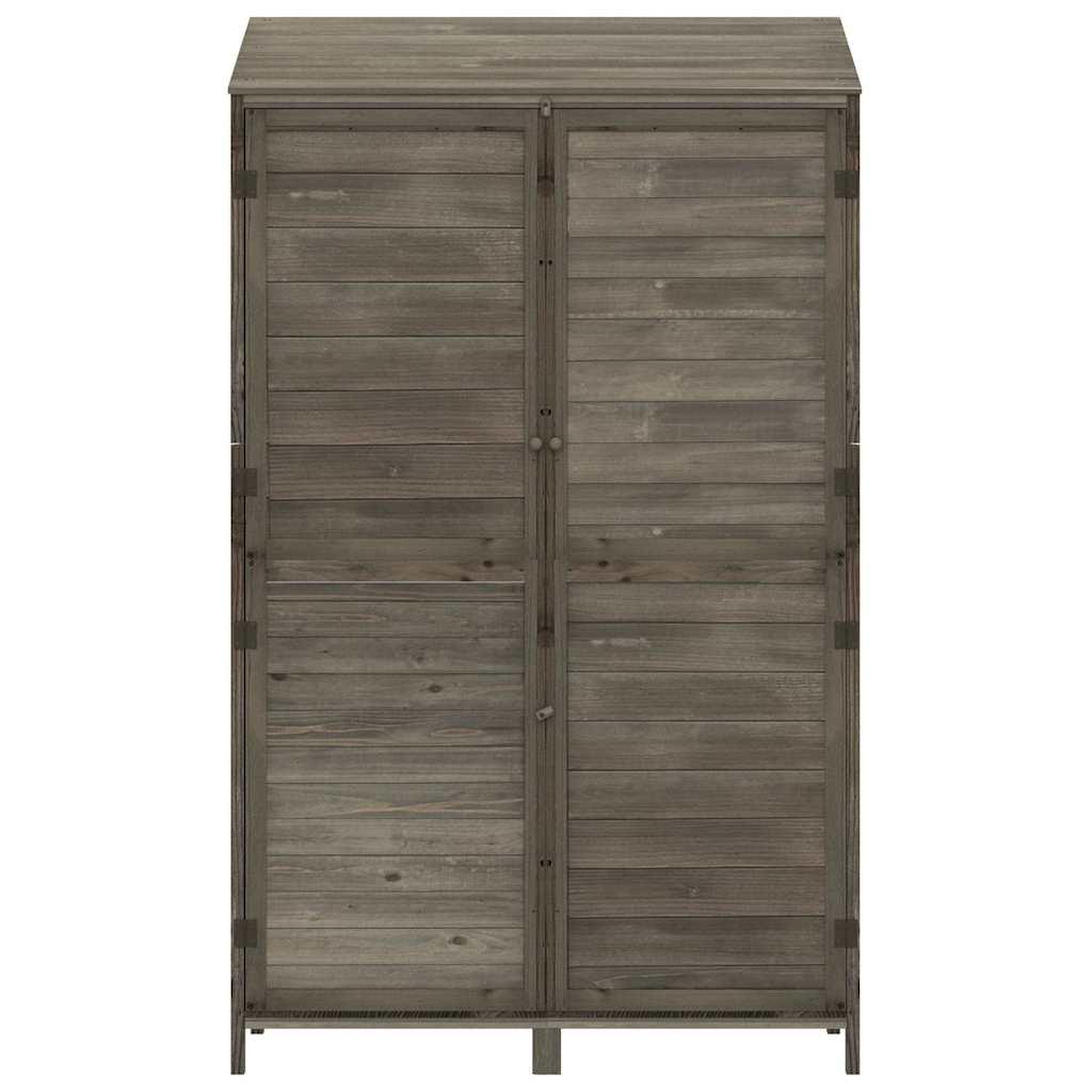 Cobertizo de jardín madera maciza abeto antracita 55x52x174,5cm