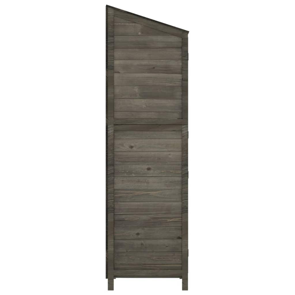 Cobertizo de jardín madera maciza abeto antracita 55x52x174,5cm