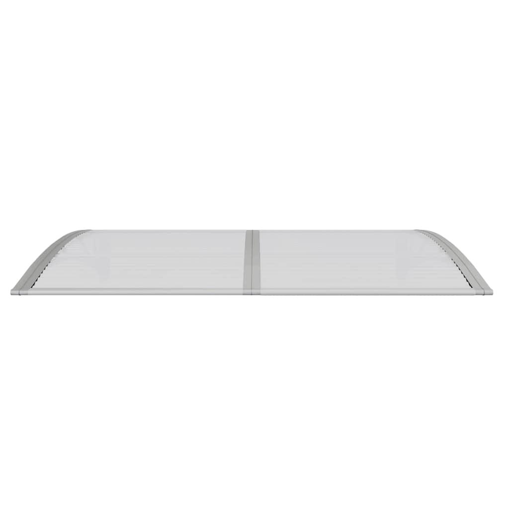 Marquesina para puerta gris y transparente de policarbonato 80x75 cm