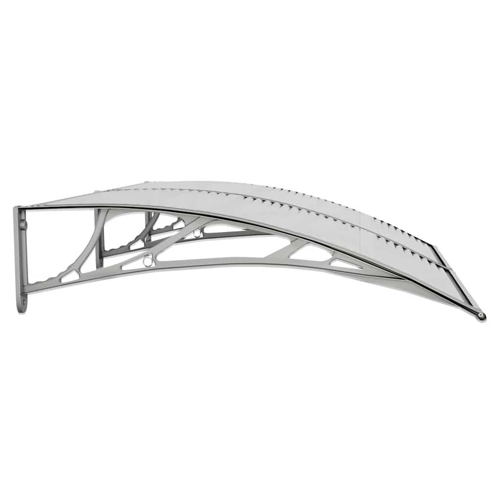 Marquesina para puerta gris y transparente de policarbonato 80x75 cm