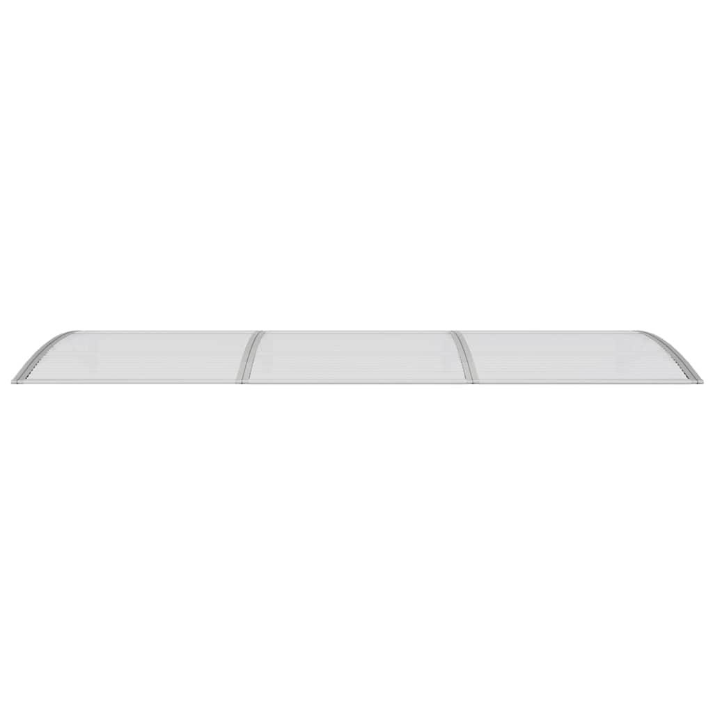 Marquesina para puerta gris y transparente de policarbonato 80x75 cm