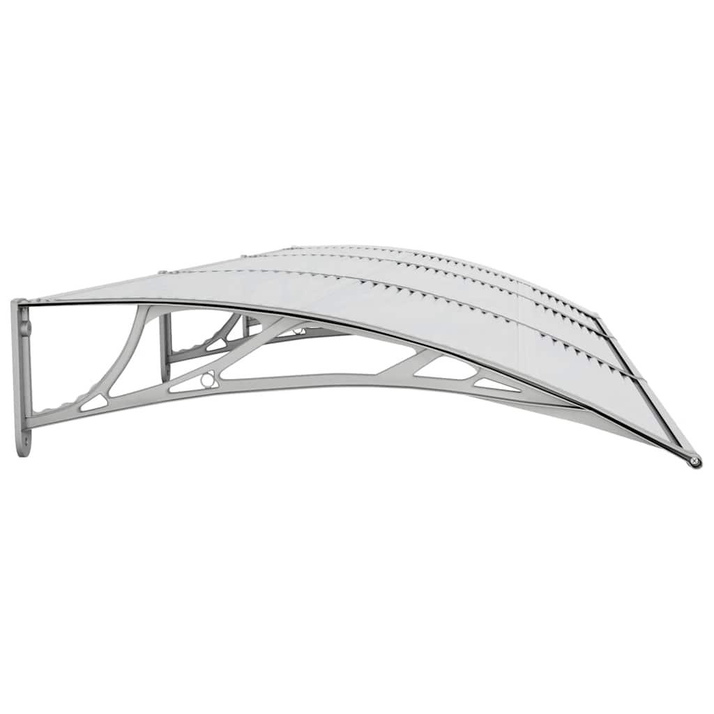 Marquesina para puerta gris y transparente de policarbonato 80x75 cm