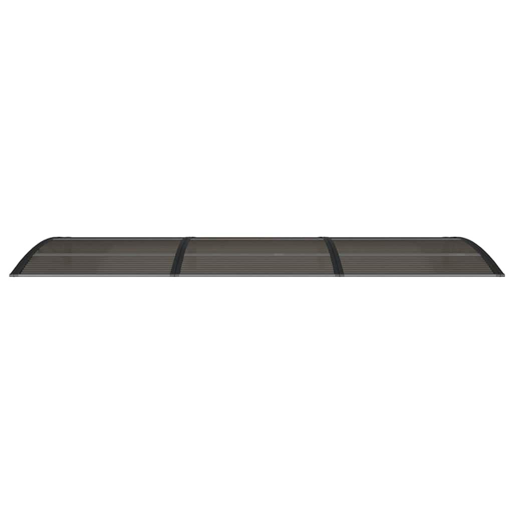 Marquesina para puerta gris y transparente de policarbonato 80x75 cm