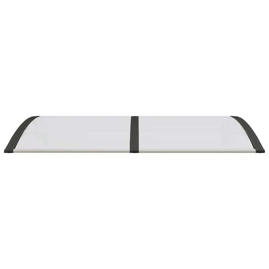 Marquesina para puerta gris y transparente de policarbonato 80x75 cm