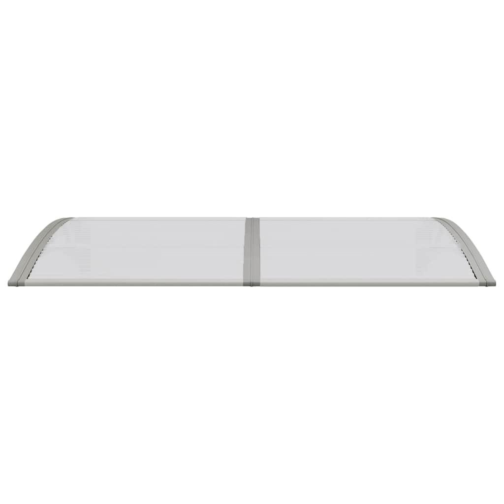 Marquesina para puerta gris y transparente de policarbonato 80x75 cm