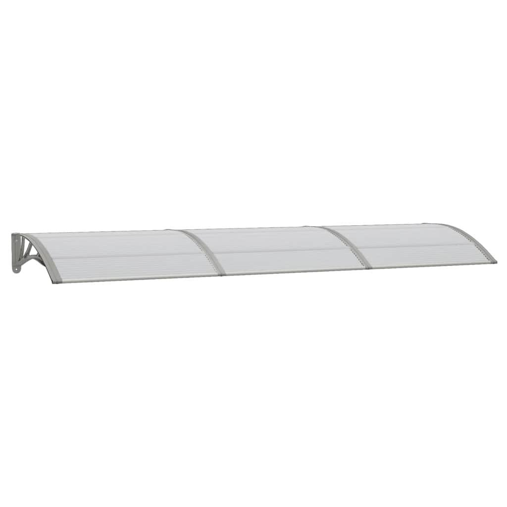 Marquesina para puerta gris y transparente de policarbonato 80x75 cm