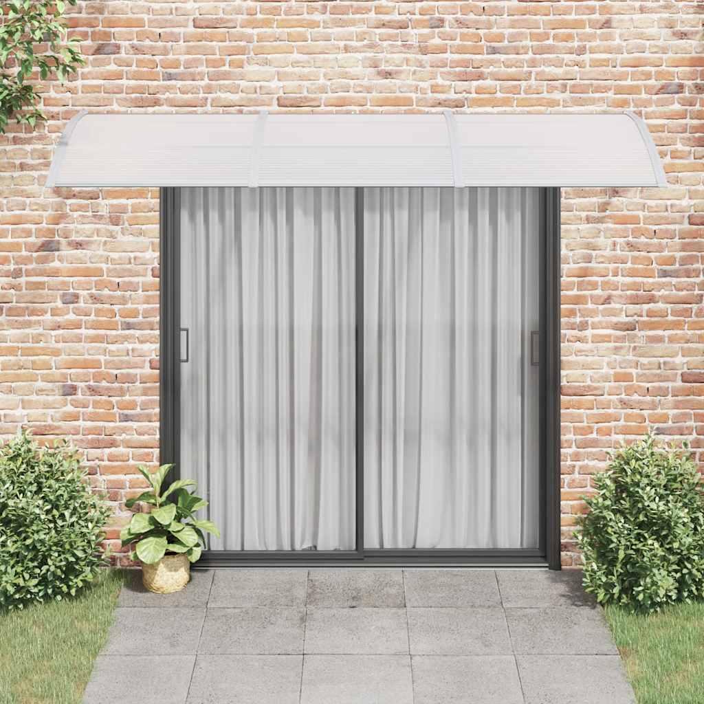 Marquesina para puerta gris y transparente de policarbonato 80x75 cm