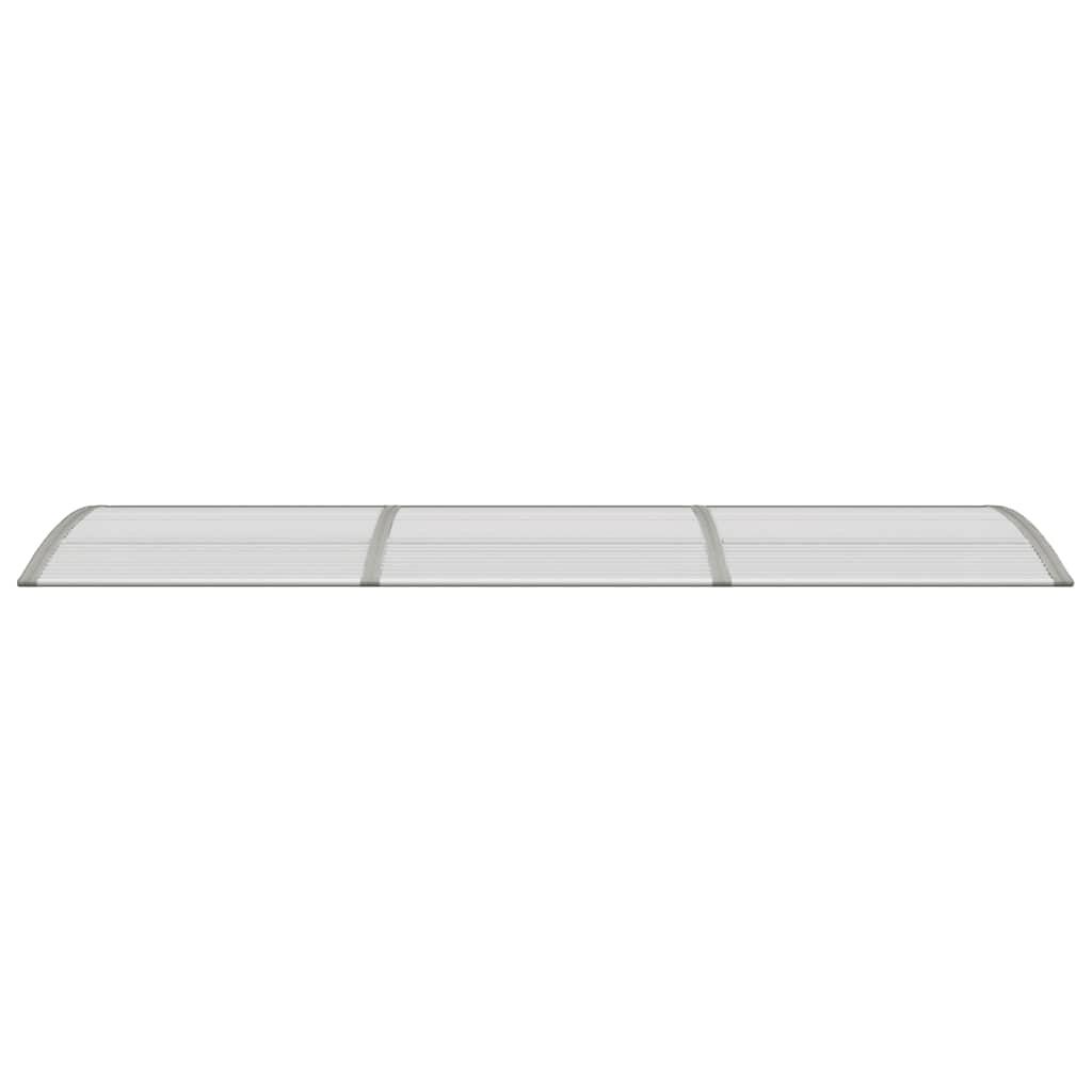 Marquesina para puerta gris y transparente de policarbonato 80x75 cm