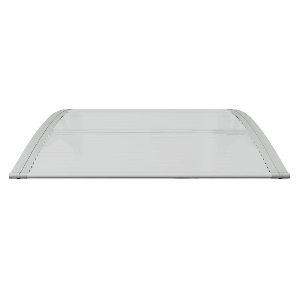 Marquesina para puerta gris y transparente de policarbonato 80x75 cm