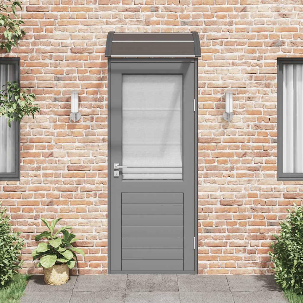 Marquesina para puerta de policarbonato negra