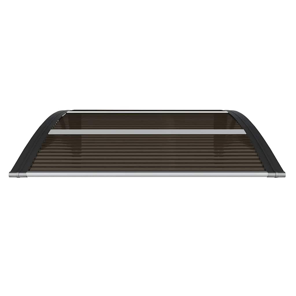 Marquesina para puerta de policarbonato negra