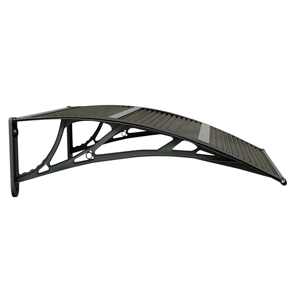 Marquesina para puerta de policarbonato negra