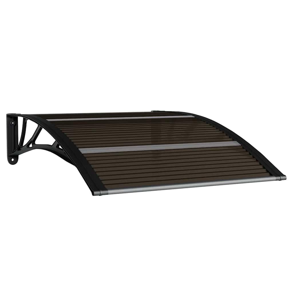 Marquesina para puerta de policarbonato negra, 400 x 100 cm