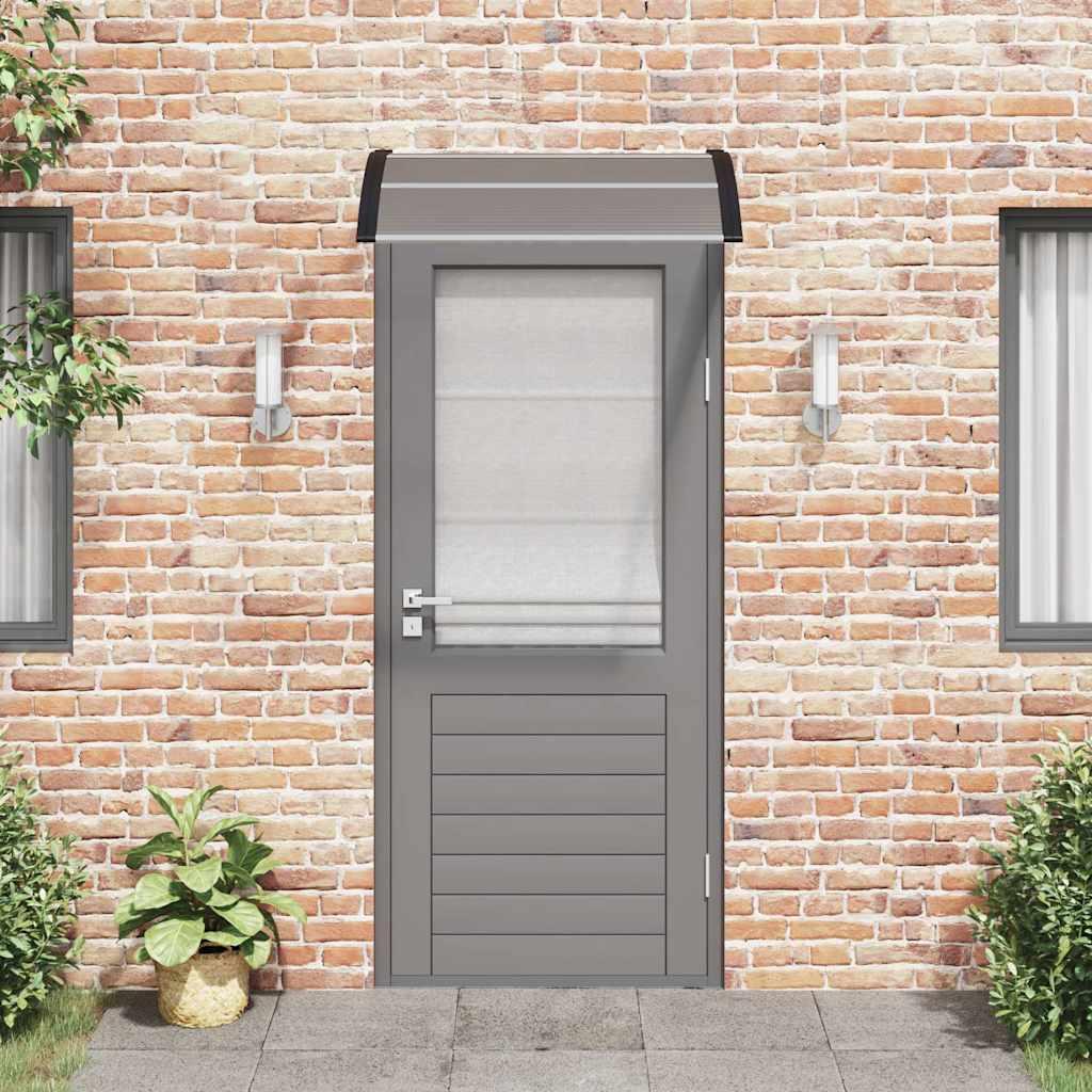 Marquesina para puerta de policarbonato negra