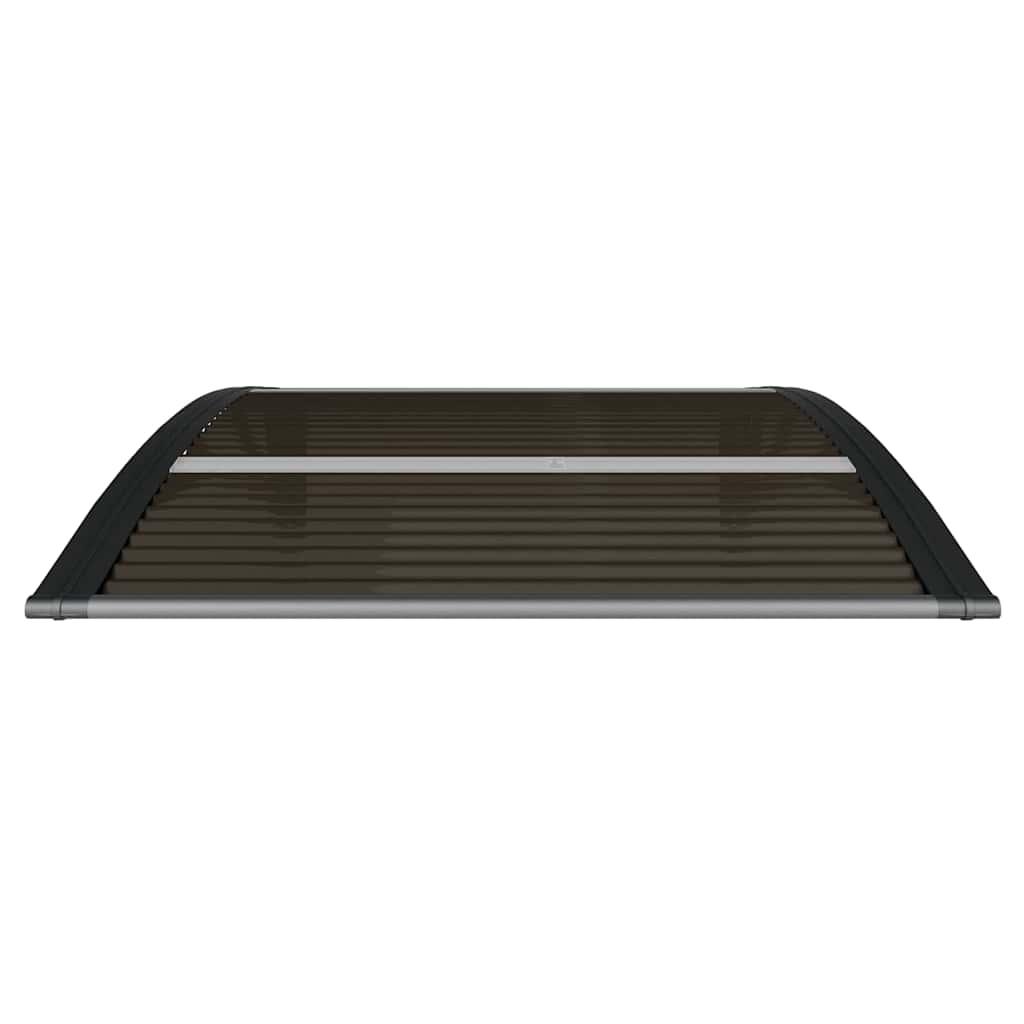 Marquesina para puerta de policarbonato negra