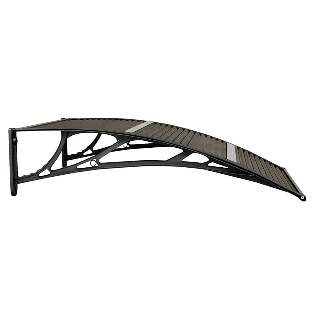 Marquesina para puerta de policarbonato negra