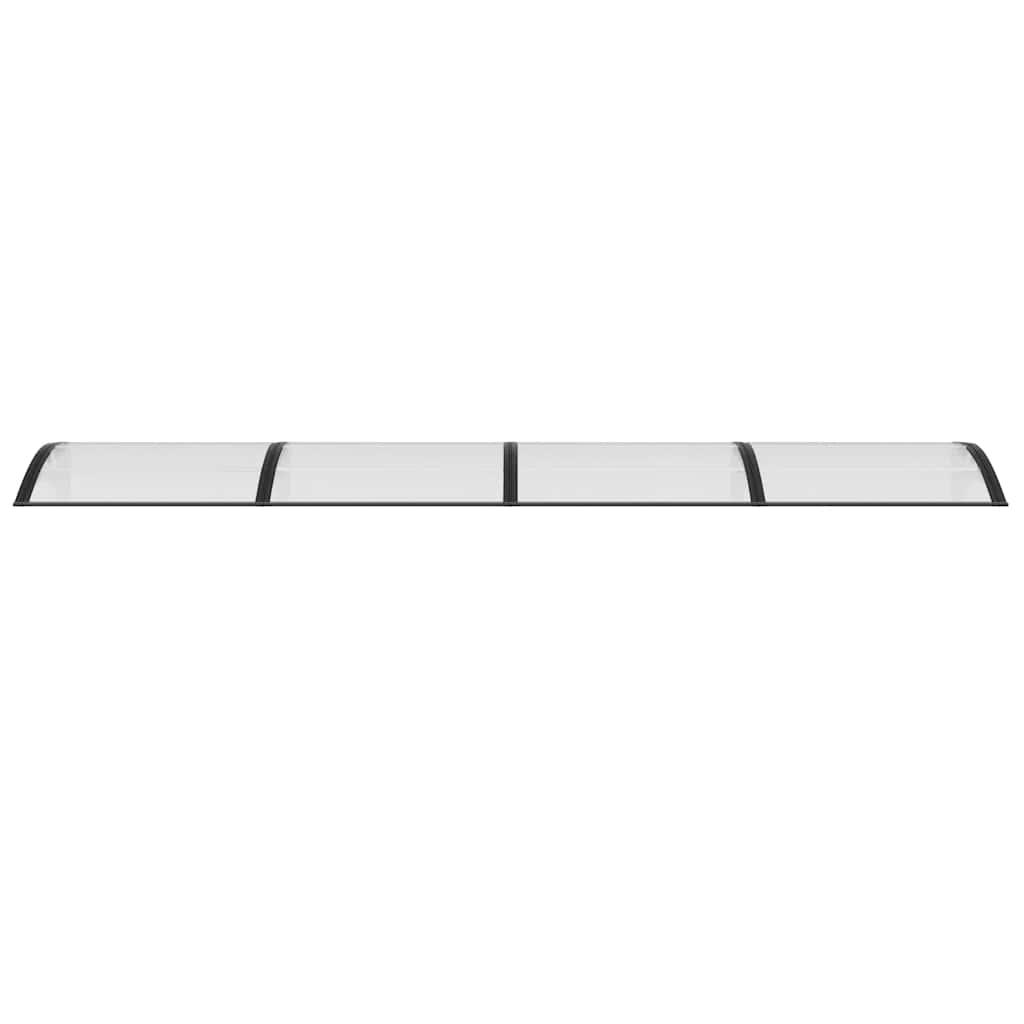 Marquesina para puerta gris y transparente de policarbonato 80x75 cm