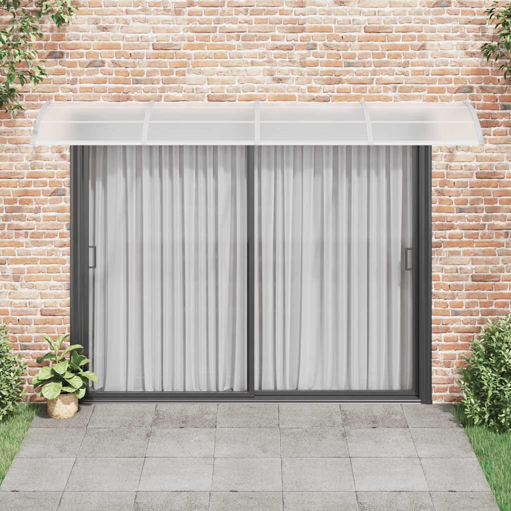 Marquesina para puerta gris y transparente de policarbonato 80x75 cm