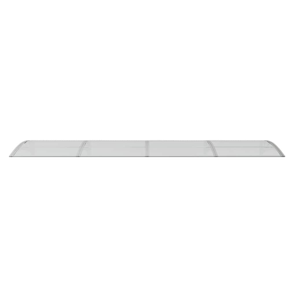 Marquesina para puerta gris y transparente de policarbonato 80x75 cm