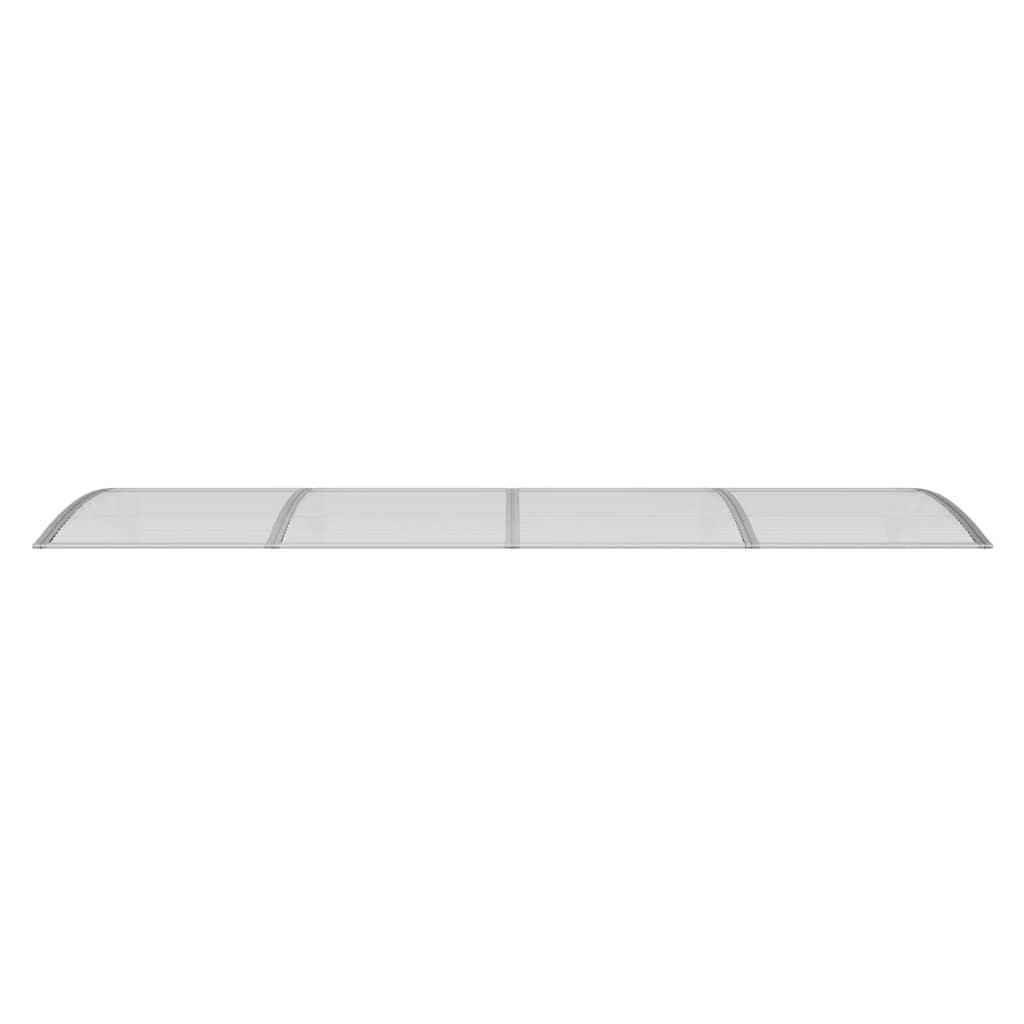Marquesina para puerta gris y transparente de policarbonato 80x75 cm