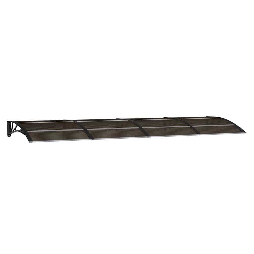 Marquesina para puerta de policarbonato negra