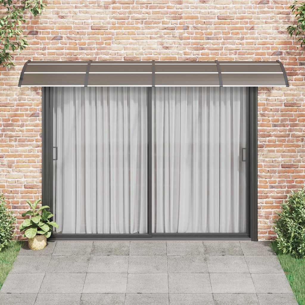 Marquesina para puerta de policarbonato negra