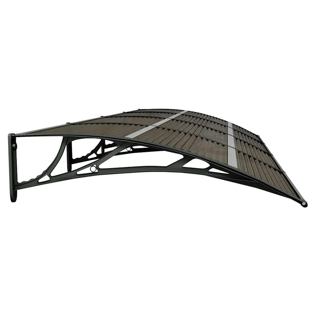 Marquesina para puerta de policarbonato negra