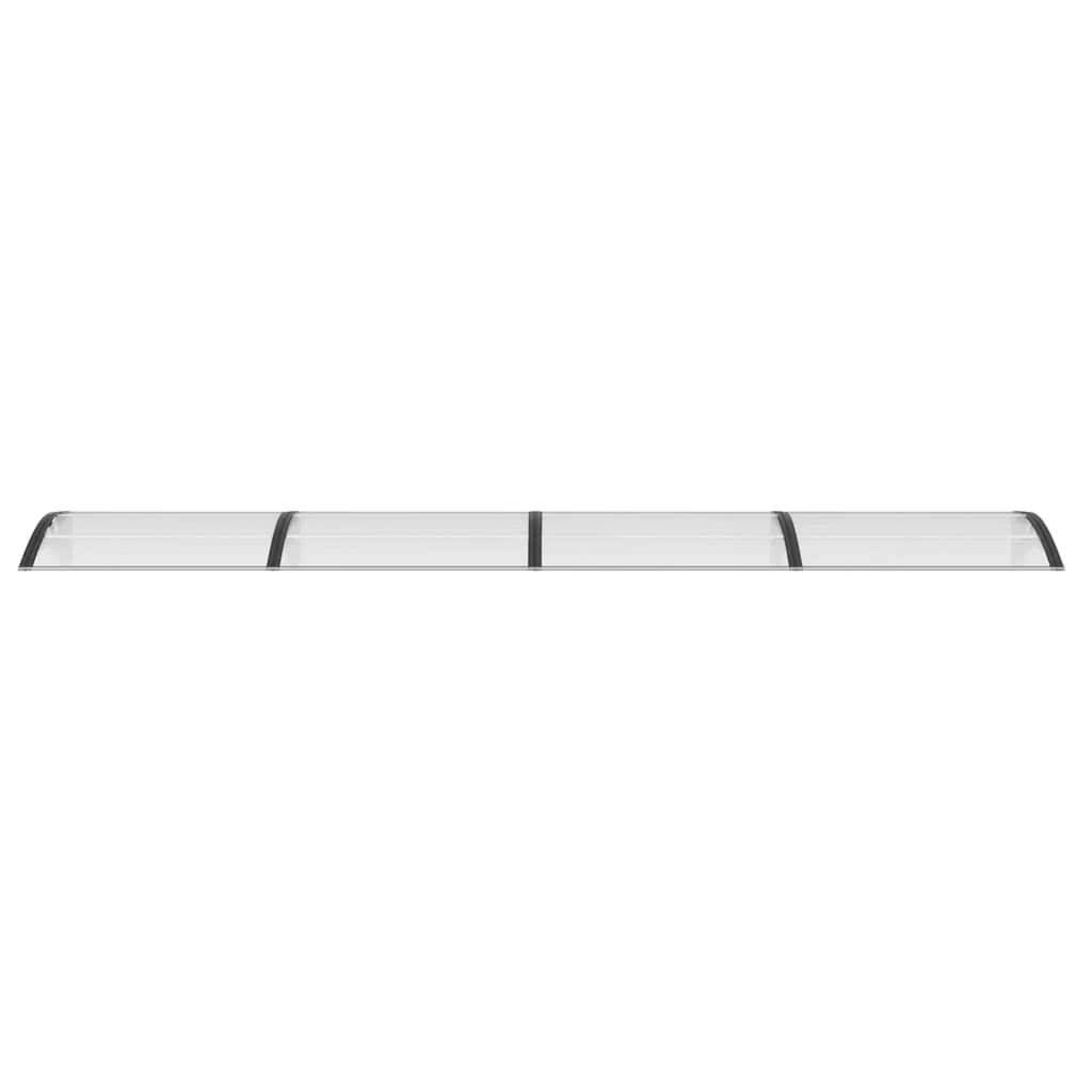 Marquesina para puerta gris y transparente de policarbonato 80x75 cm