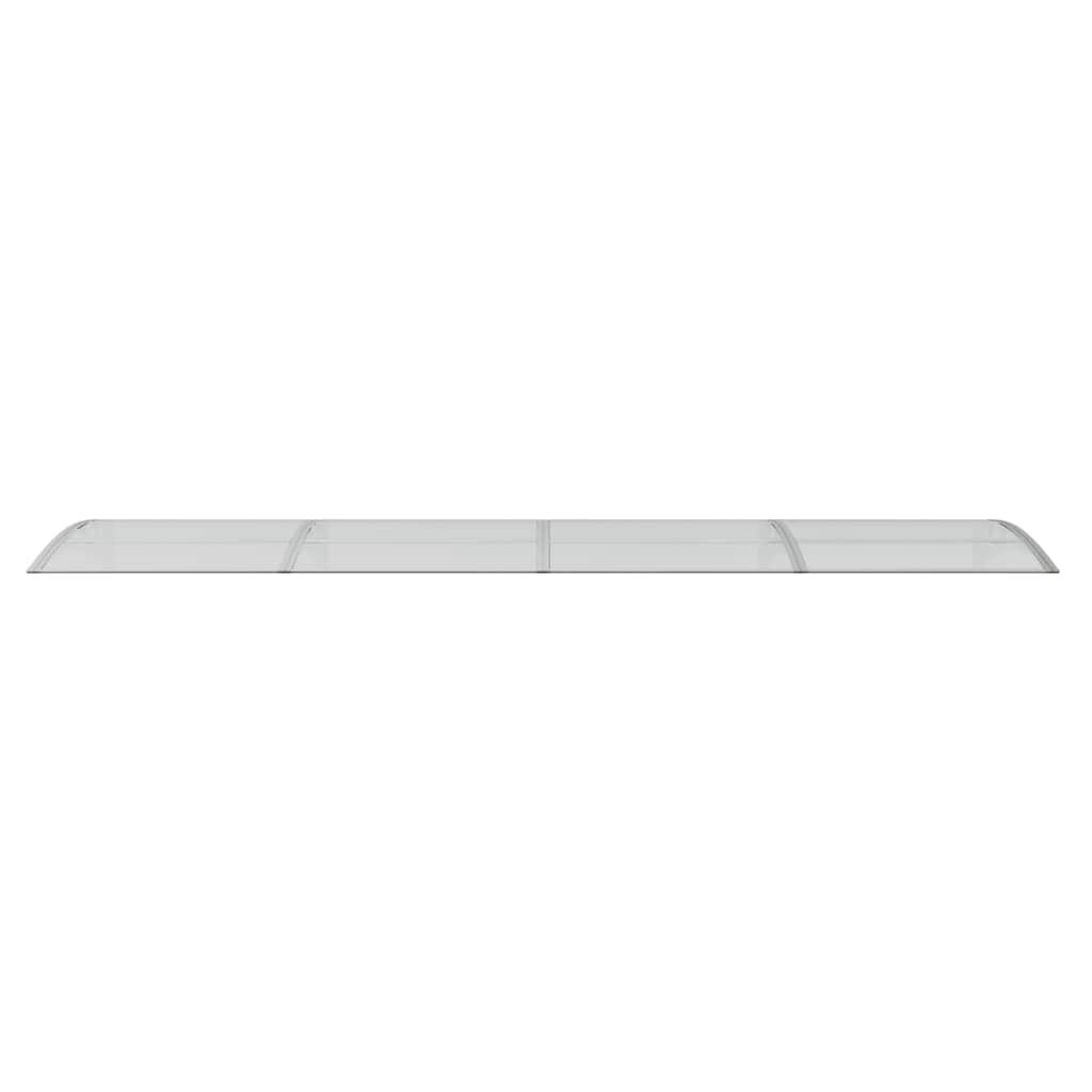 Marquesina para puerta gris y transparente de policarbonato 80x75 cm