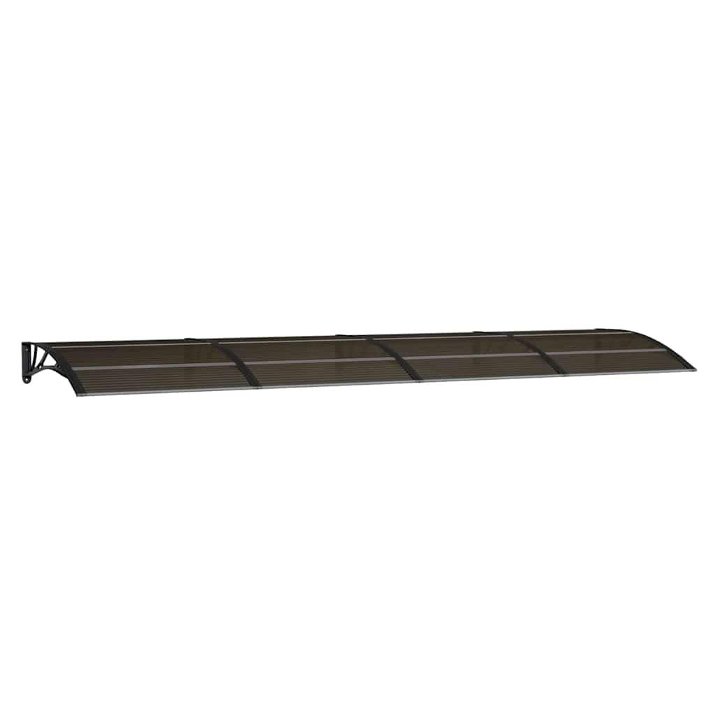 Marquesina para puerta de policarbonato negra