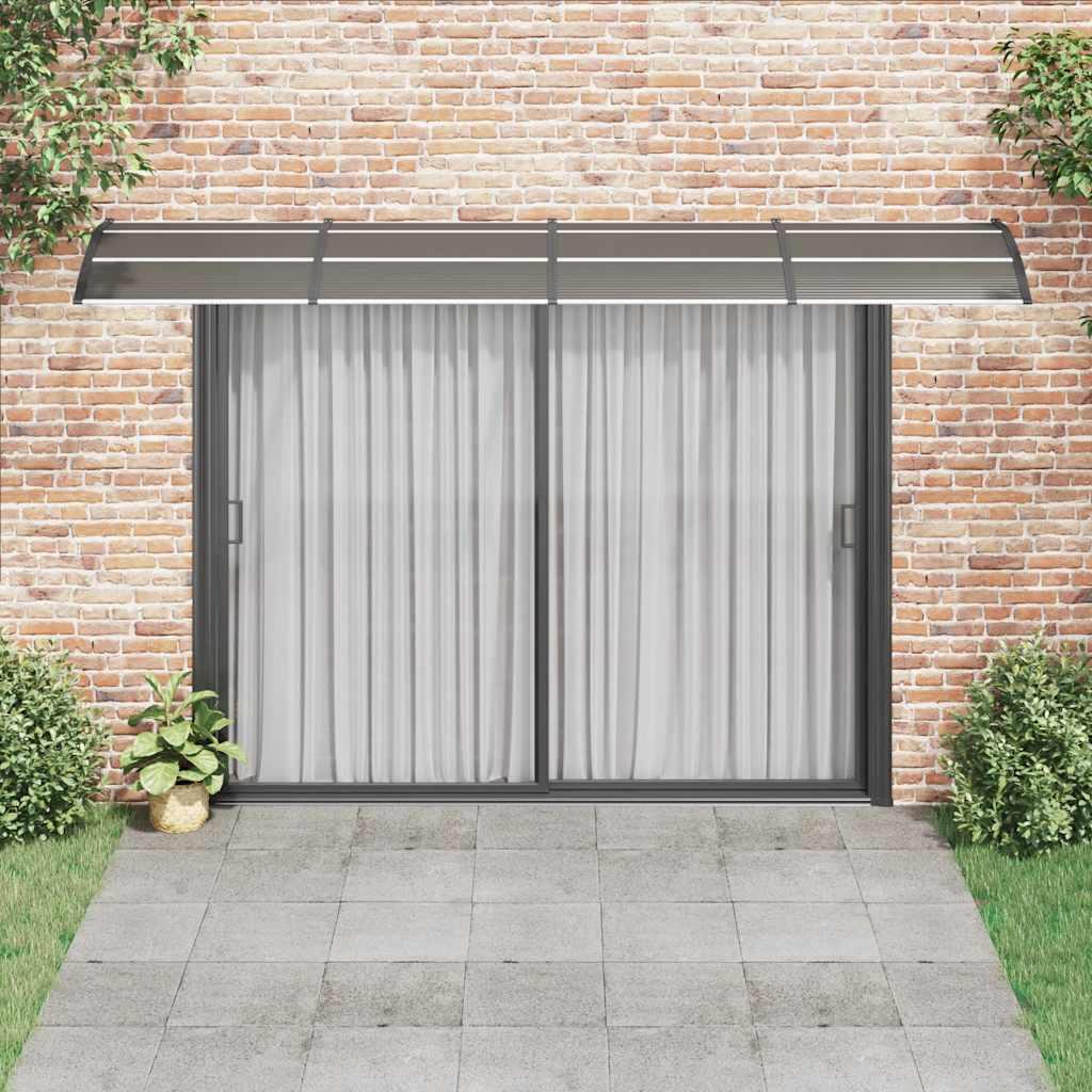 Marquesina para puerta de policarbonato negra