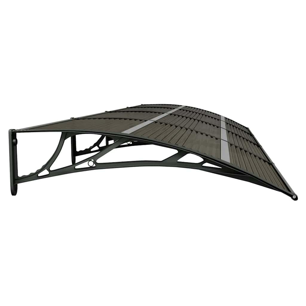Marquesina para puerta de policarbonato negra