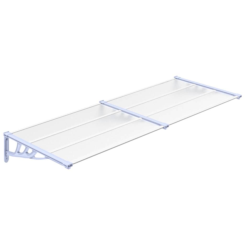 Marquesina para puerta gris y transparente de policarbonato 80x75 cm
