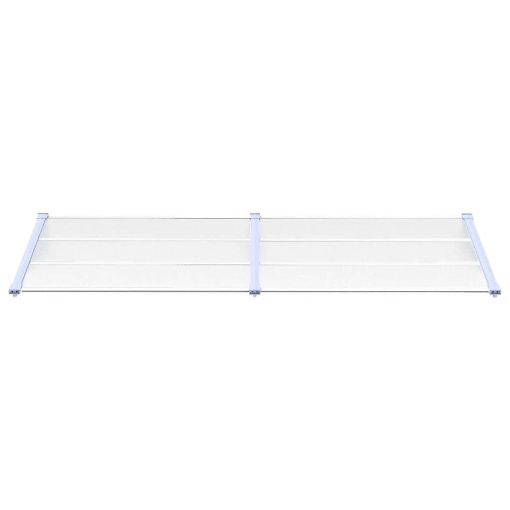 Marquesina para puerta gris y transparente de policarbonato 80x75 cm