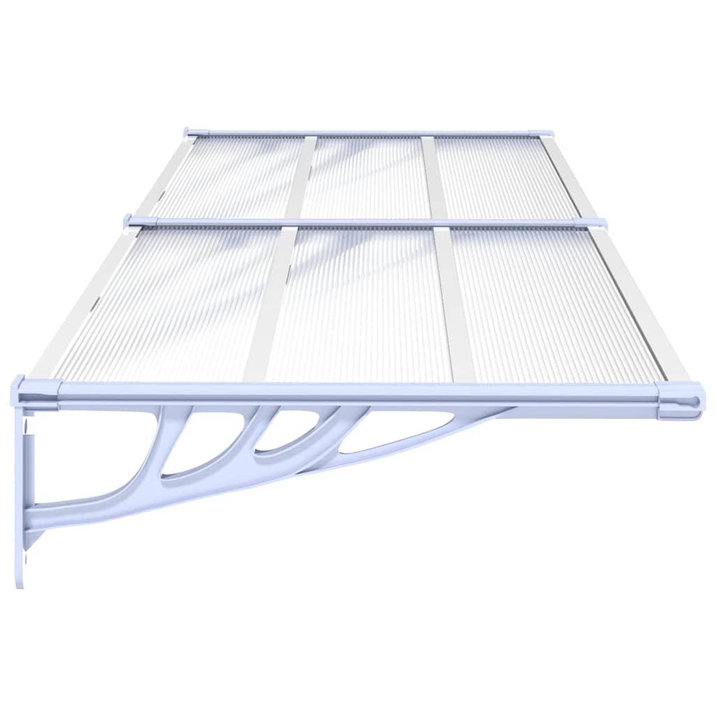Marquesina para puerta gris y transparente de policarbonato 80x75 cm