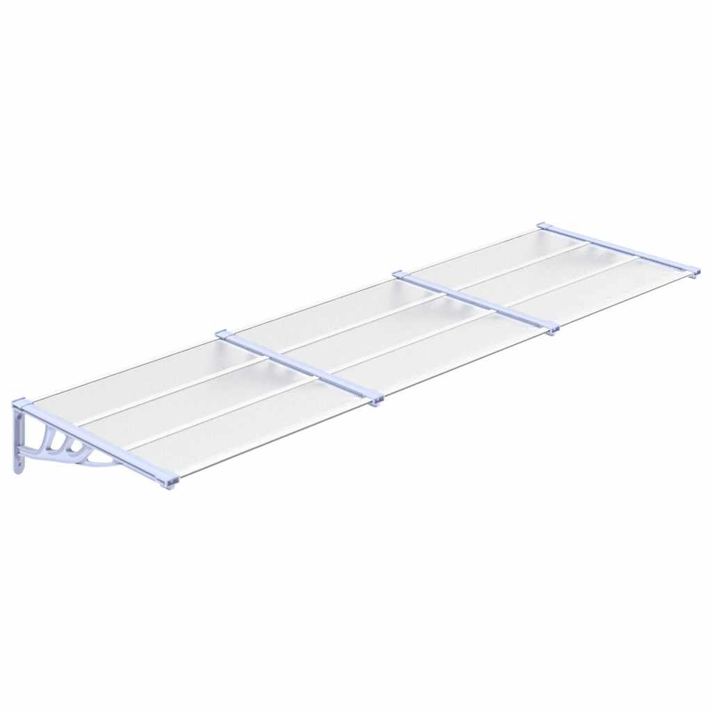Marquesina para puerta gris y transparente de policarbonato 80x75 cm