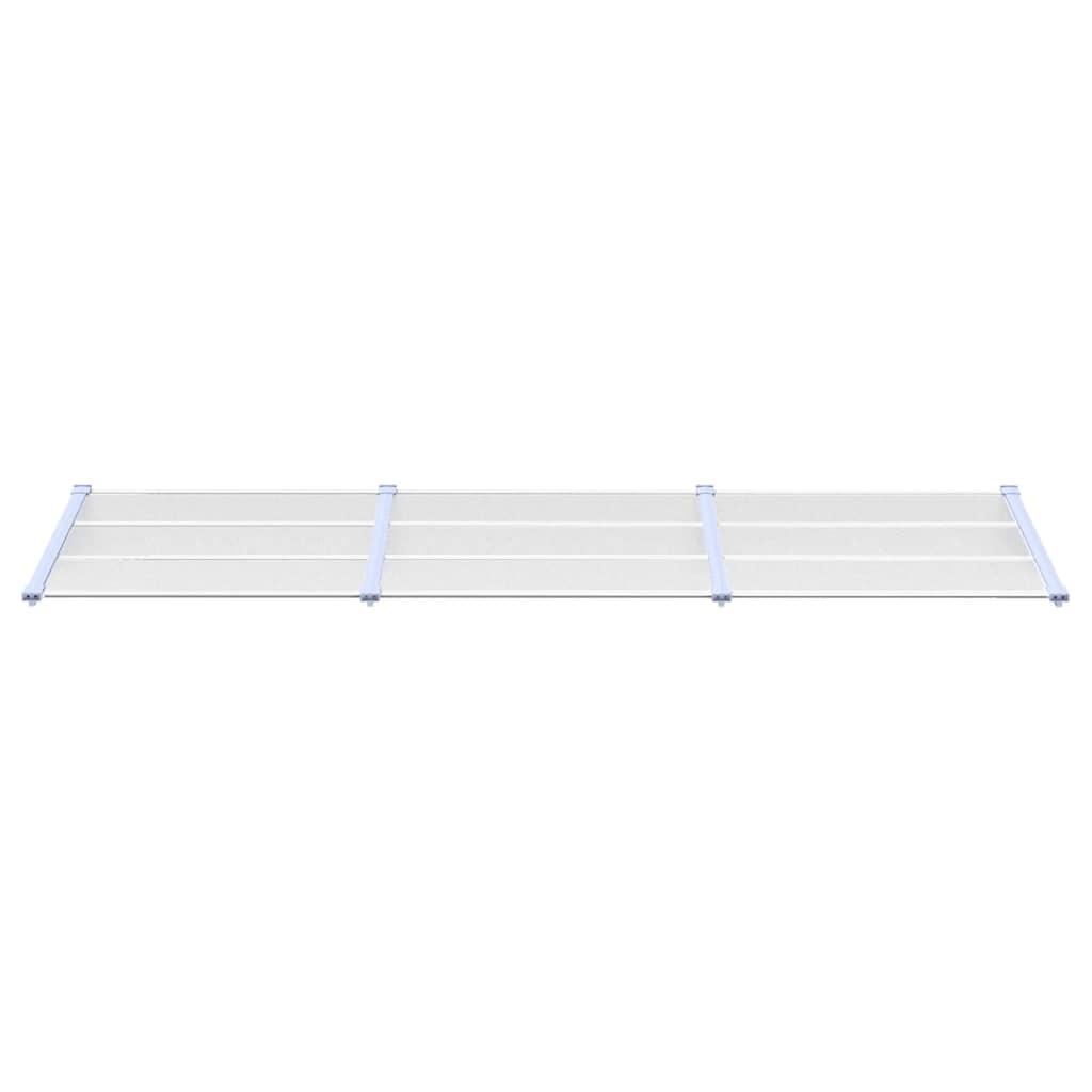 Marquesina para puerta gris y transparente de policarbonato 80x75 cm