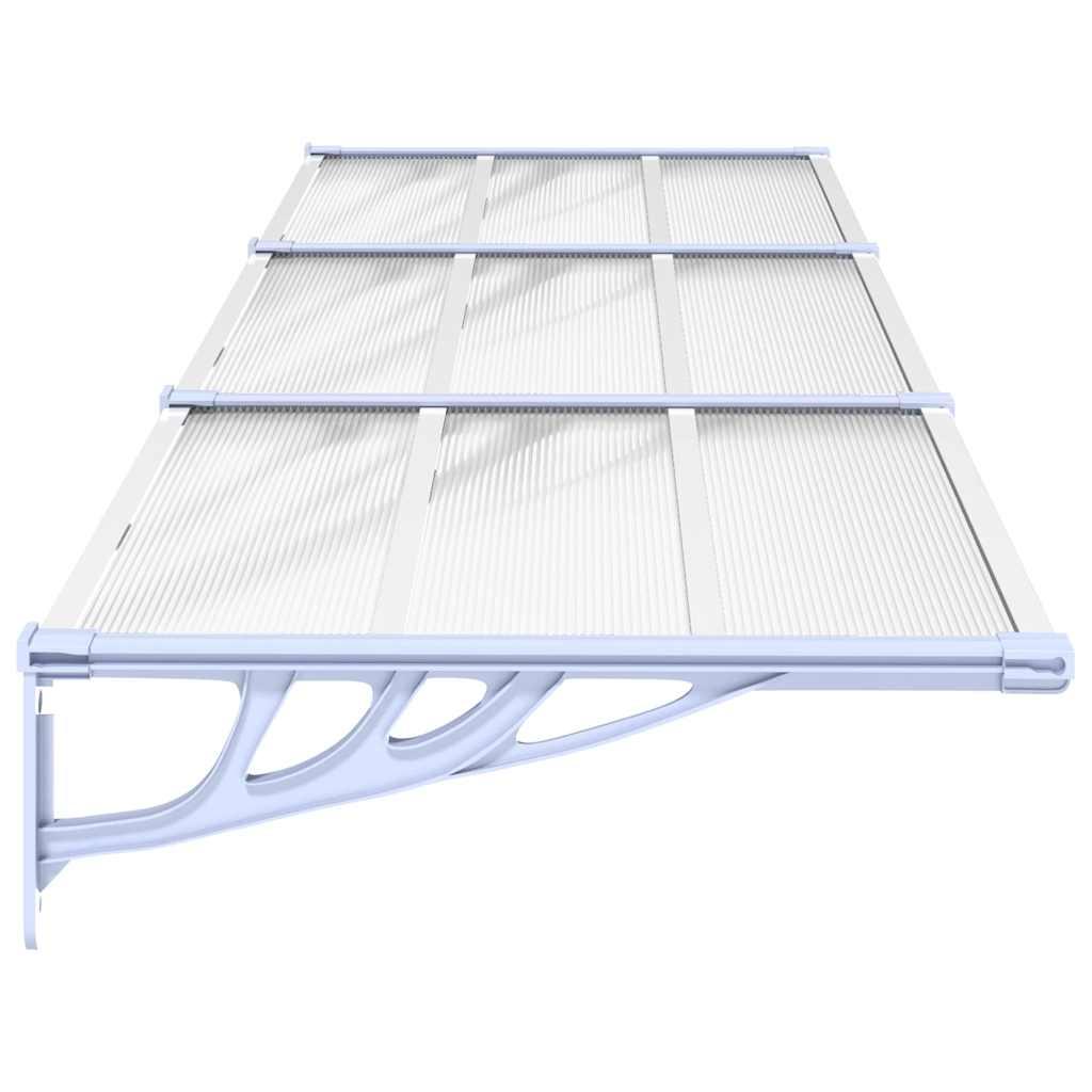 Marquesina para puerta gris y transparente de policarbonato 80x75 cm
