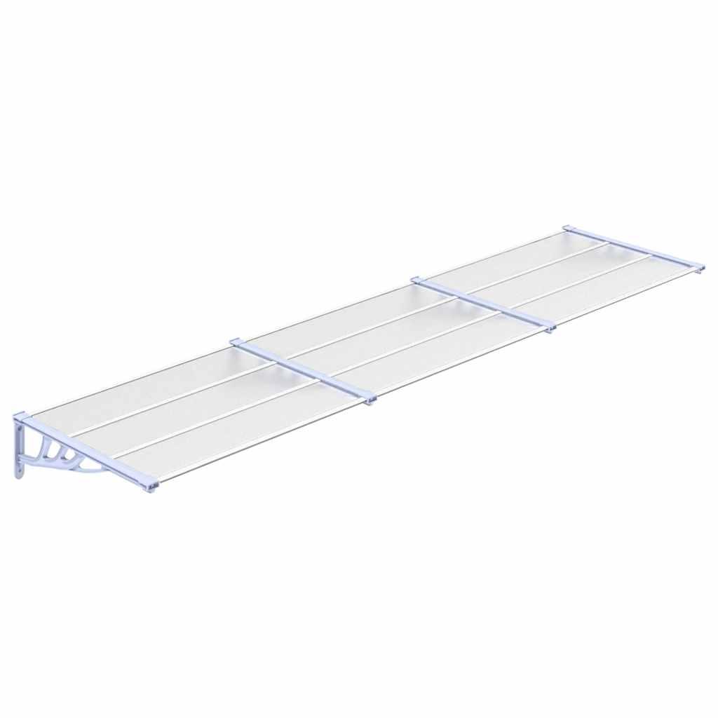 Marquesina para puerta gris y transparente de policarbonato 80x75 cm