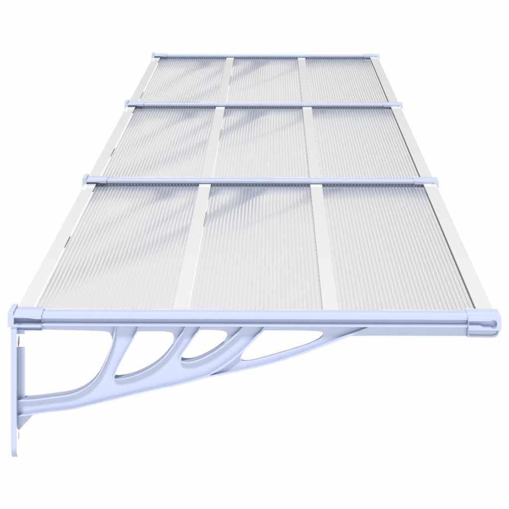 Marquesina para puerta gris y transparente de policarbonato 80x75 cm
