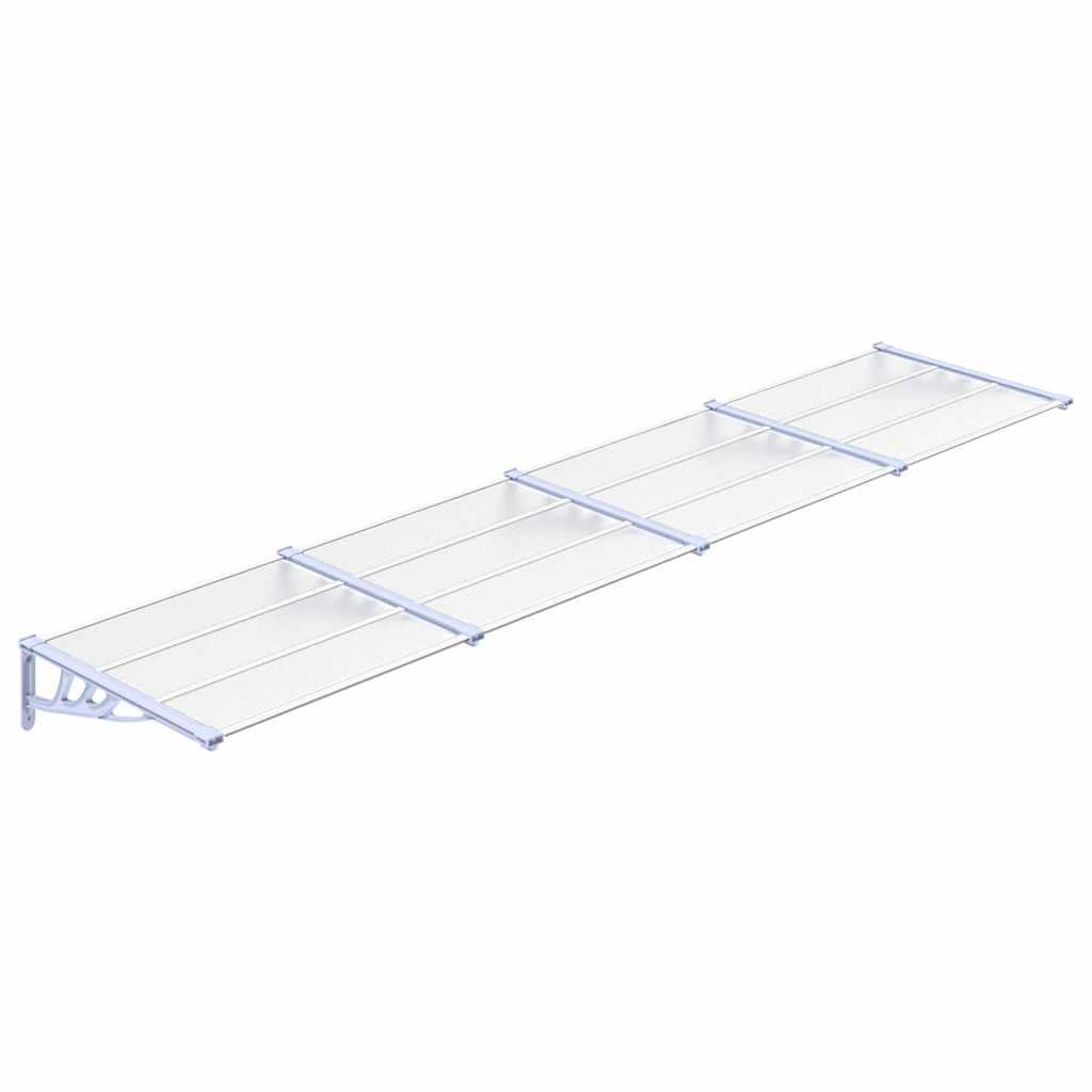 Marquesina para puerta gris y transparente de policarbonato 80x75 cm