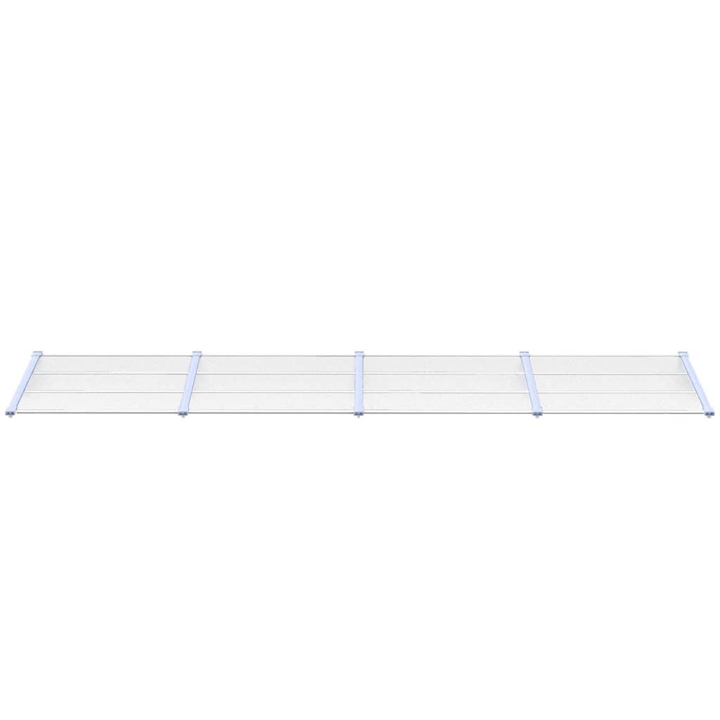 Marquesina para puerta gris y transparente de policarbonato 80x75 cm