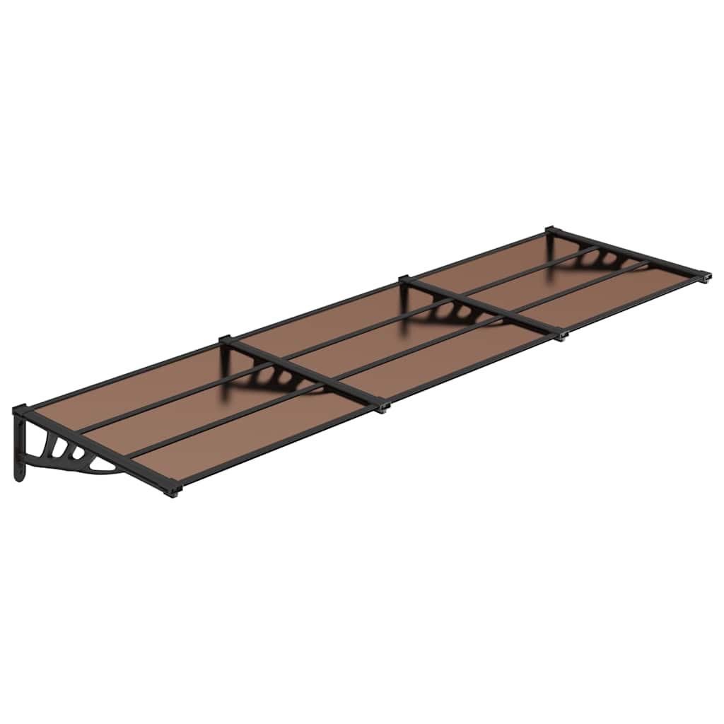 Marquesina para puerta gris y transparente de policarbonato 80x75 cm
