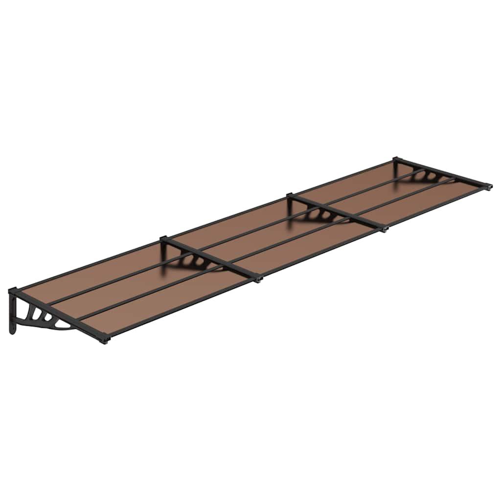Marquesina para puerta gris y transparente de policarbonato 80x75 cm