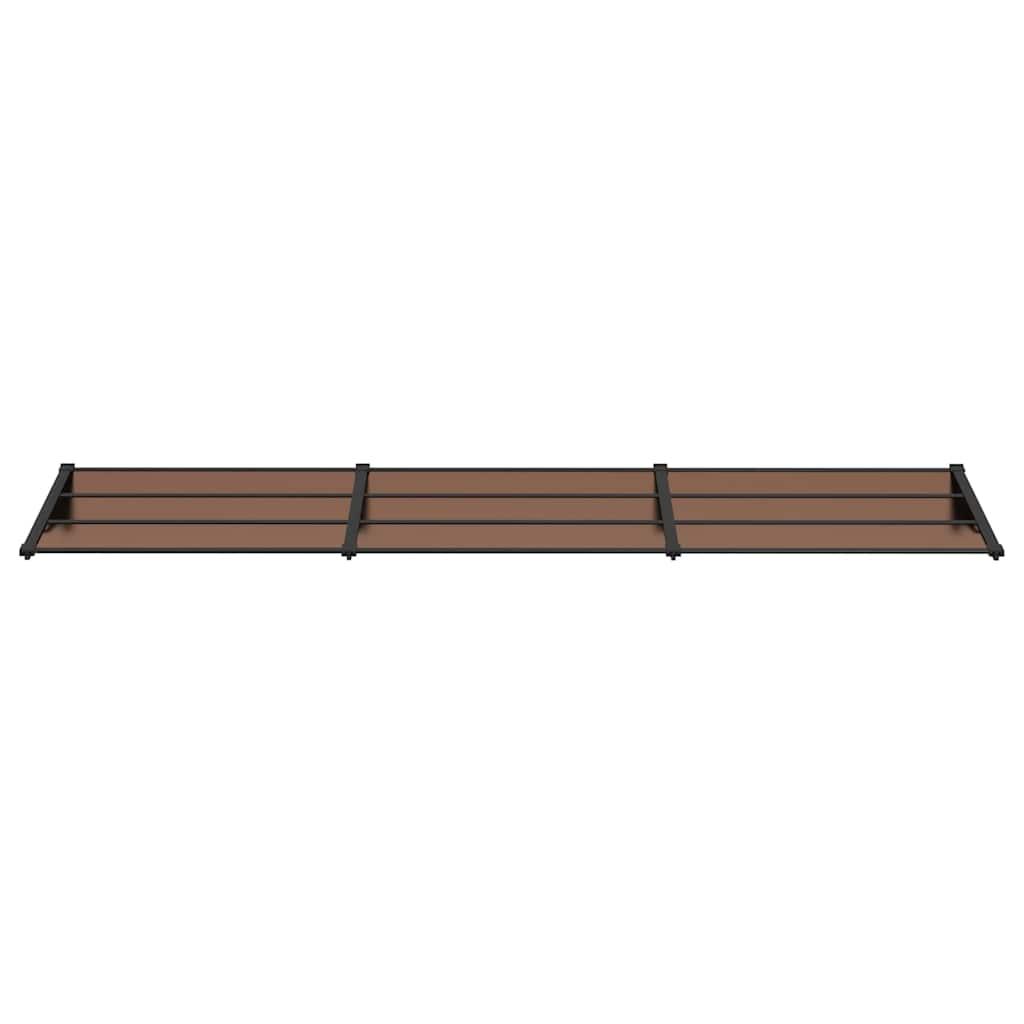 Marquesina para puerta gris y transparente de policarbonato 80x75 cm
