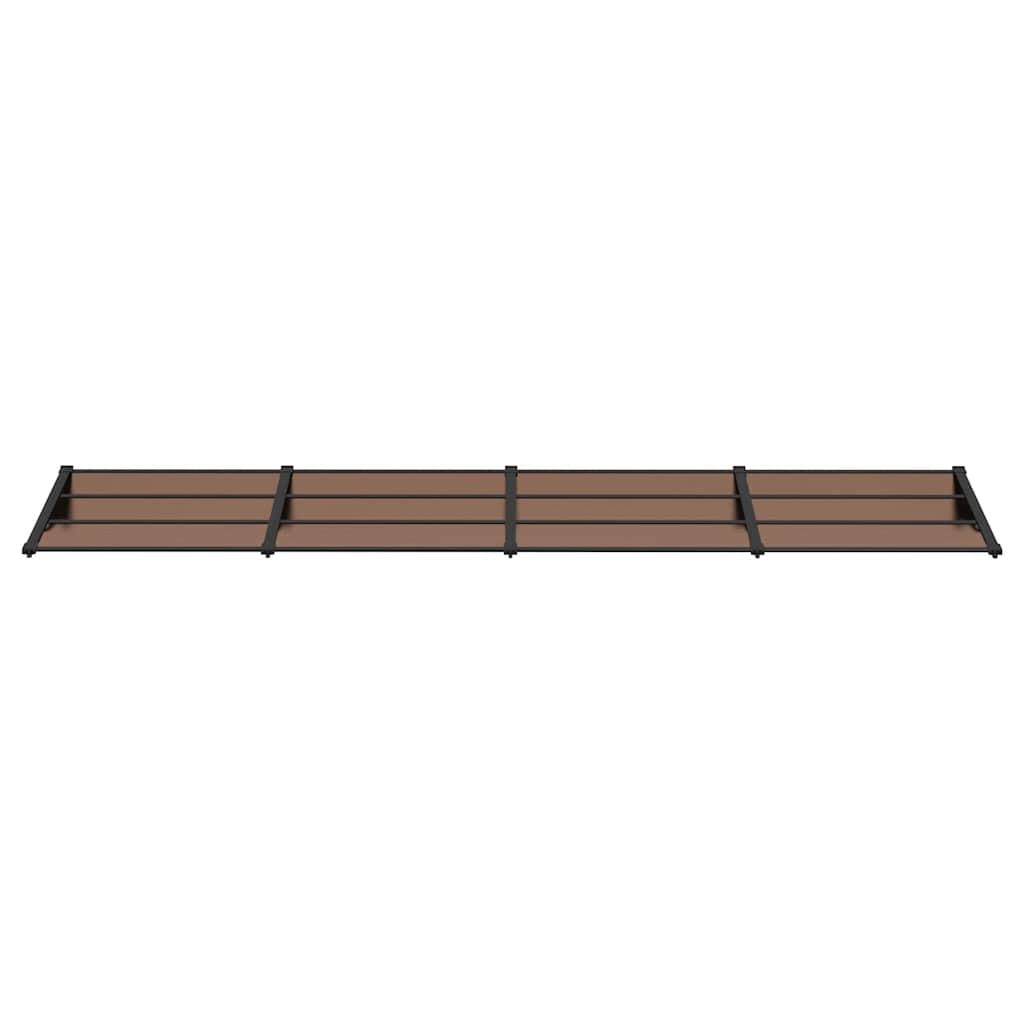Marquesina para puerta gris y transparente de policarbonato 80x75 cm